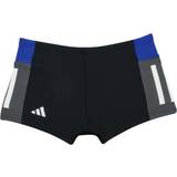 Stripes Swim Shorts adidas Boy's Colourblock 3-Stripes Swim Boxers - Black/Semi Lucid Blue/Grey Six/White