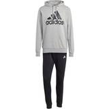 Grey Suits adidas Essentials Big Logo French Terry Tracksuit