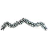 With Lighting Decorations Nearly Natural Flocked Christmas Garland 50 LED Decoration