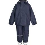 Fleece Lined Rain Sets Children's Clothing Mikk-Line PU Rain Set with Braces - Blue Nights (33145)