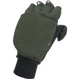 Green - Women Gloves Sealskinz Windproof Cold Weather Convertible Mitt