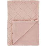 Textiles Catherine Lansfield Cosy Diamond Blankets Grey, Green, Pink, White (170x130cm)