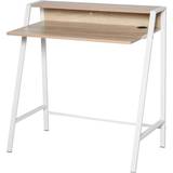White Writing Desks Homcom 2-Tier Writing Desk 45x84cm