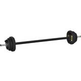Black Barbell Sets Homcom Adjustable 17.5kg Barbell Set