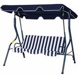 Blue Outdoor Rocking Chairs Garden & Outdoor Furniture OutSunny 3-person Garden Swing