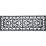 Entrance Mats Homescapes Wrought Iron Effect Parisian Rubber Doormat 75 25cm Black