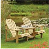Sun Chairs Garden & Outdoor Furniture Rowlinson Softwood Adirondack Companion Garden