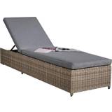 Blue Sun Beds Garden & Outdoor Furniture Royalcraft Wentworth Sunlounger Manual Multi Position with Cushion