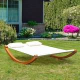 White Hammocks Garden & Outdoor Furniture OutSunny Garden Hammock Rocking Bed