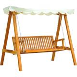 Outdoor Sofas & Benches Garden & Outdoor Furniture OutSunny 3 Seater Wooden Garden Swing Seat
