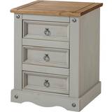 Grey Bedside Tables Core Products Washed Pine Bedside Table