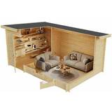 Small Cabins 2-Log Cabin, Wooden Room, Timber Summerhouse, Office (Building Area )