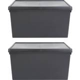 Black Storage Boxes Wham 150L Black Lid 2 Storage Box