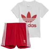 Other Sets Children's Clothing adidas Trefoil Shorts & Tee Set - White/Red (HE4659)