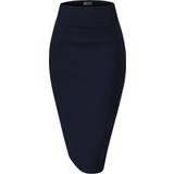 Nylon Skirts H&C Premium Ponte Stretch Office Pencil Skirt