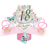 Second Nature Pop Ups Table Decorations 18th Birthday Butterflies Card