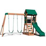 Climbing Wall - Slides Playground Backyard Discovery Buckley Hill Swing Set