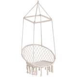 White Outdoor Hanging Chairs Garden & Outdoor Furniture OutSunny Hammock Macrame Swing