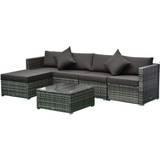 OutSunny 841-096 Outdoor Lounge Set, 1 Table incl. 4 Sofas