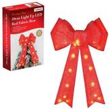 With Lighting Decorations The Christmas Workshop Fabric Bow Decoration 10cm