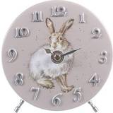 Aluminium Table Clocks Wrendale Designs Winter Hare Table Clock 12cm