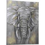 Canvas Framed Art Homcom Elephant Framed Art 85.5x105.5cm
