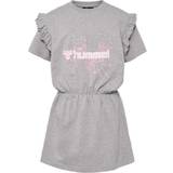 Hummel Girl's Jasmin Dress with Sleeves & Frills - Grey Melange (217613-2006)