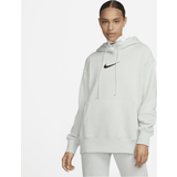 Nike Women's Sportswear Phoenix Fleece Oversized Pullover Hoodie Light Silver/Black