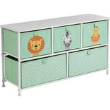 Green Storage Liberty House Toys Kids Chest of Fabric Drawers Jungle Unit