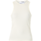 Selected Anna Ribbed Tank Top - Snow White