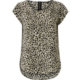 Only Printed Top with Short Sleeves - Grey/Pumice Stone