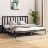 vidaXL grey, 180 Pine Bed Frame