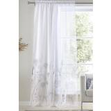 White Curtains & Accessories Catherine Lansfield Meadowsweet Floral Slot Top