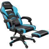 Tectake Lumbar Cushion Gaming Chairs tectake Gaming chair Comodo With footrest black/azure