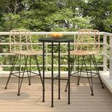 Black Outdoor Bar Stools Garden & Outdoor Furniture vidaXL 2x Bar