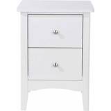 Grey Bedside Tables Core Products 2 Drawer Bedside Table