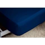 Belledorm Percale 28cm Fitted Bed Sheet White, Blue