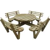 Outdoor Dining Tables Garden & Outdoor Furniture Forest Garden Circular Timber