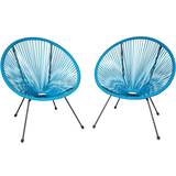 Blue Patio Chairs Garden & Outdoor Furniture tectake Garden Retro