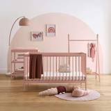 Blue Bed Set Kid's Room CuddleCo Nola 3 Piece Nursery Furniture Set Soft Blush