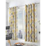 Yellow Curtains Fusion Lennox Lined Eyelet