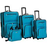 Turquoise Suitcase Sets Rockland Skate Wheels Luggage - Set of 4