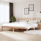 vidaXL brown, 180 Pine Bed Frame