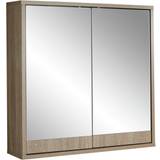 Brown Bathroom Mirror Cabinets Bathroom Mirrored Wood Effect
