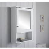 White Bathroom Mirror Cabinets Tongue and Groove Single