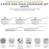 Tower T800232WHT Cavaletto 5pc Cookware Set with lid