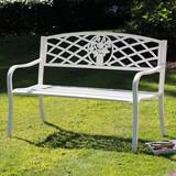 White Garden Benches Garden & Outdoor Furniture Greenhurst Coalbrookdale Garden Bench
