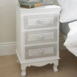 LPD Furniture Brittany 3 Drawer Bedside Table