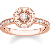 Thomas Sabo Ring circle with white stones pavé rose gold plated white TR2255-416-14-52