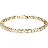 Women Bracelets Swarovski Matrix Tennis Bracelet - Gold/Transparent